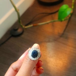 Silver Sapphire Ring
